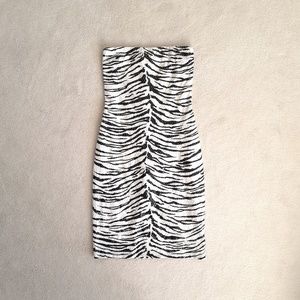 Vintage Jessica McClintock Sequin Zebra Print Dress
